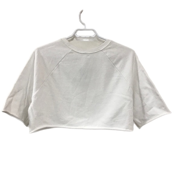 BP White Butterfly Emb Crop Sweatshirt - Picture 3 of 7